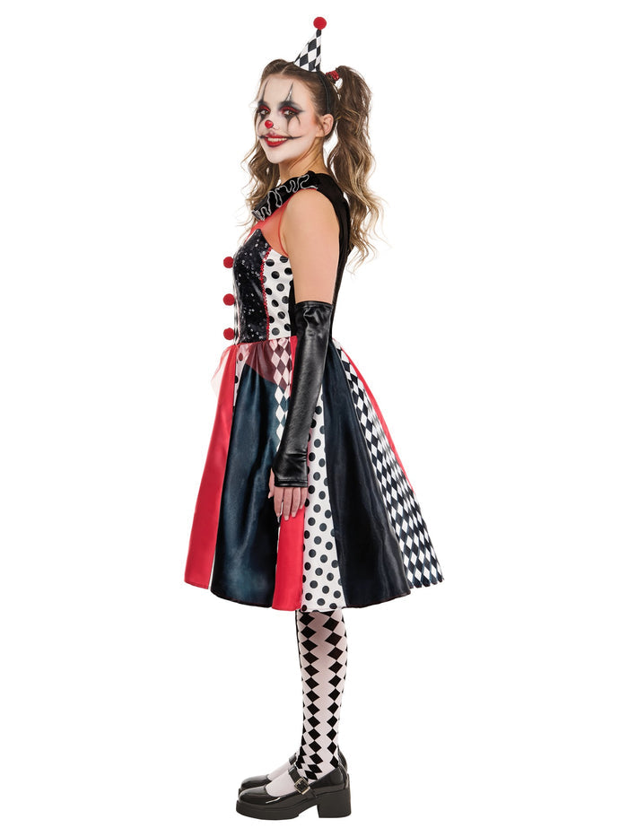 Adult Monochrome Clown Dress