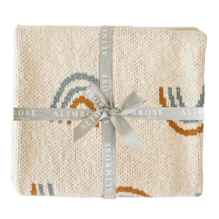 Alimrose Cotton Rainbow Baby Blanket - Blue