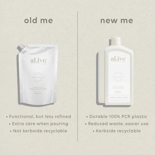 al.ive Hand & Body Wash 1L Refill - Mango & Lychee