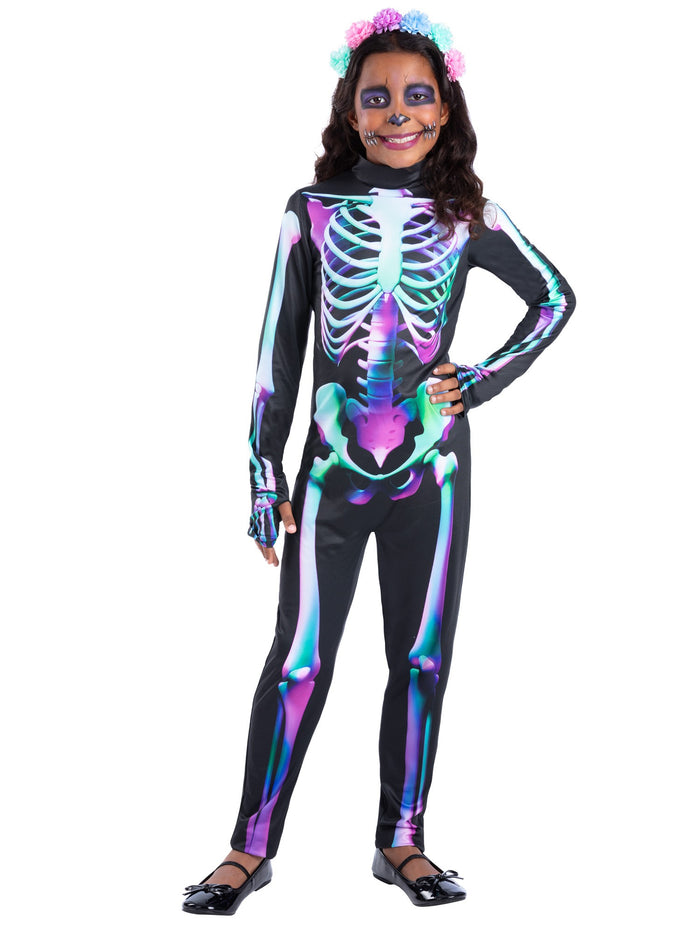 Bright Bones Skeleton Kids Costume