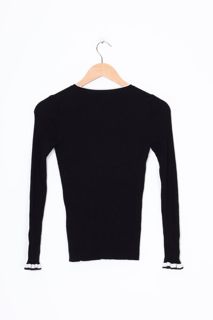 Cue Womens Black Top Size M