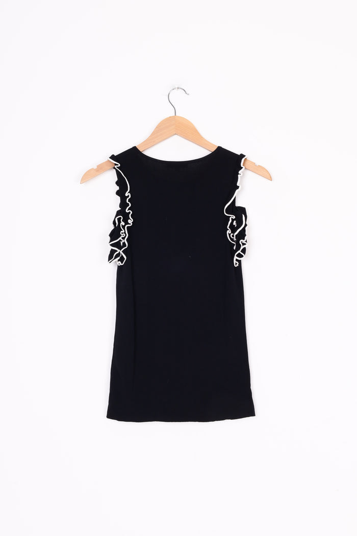 Cue Womens Black Top Size S