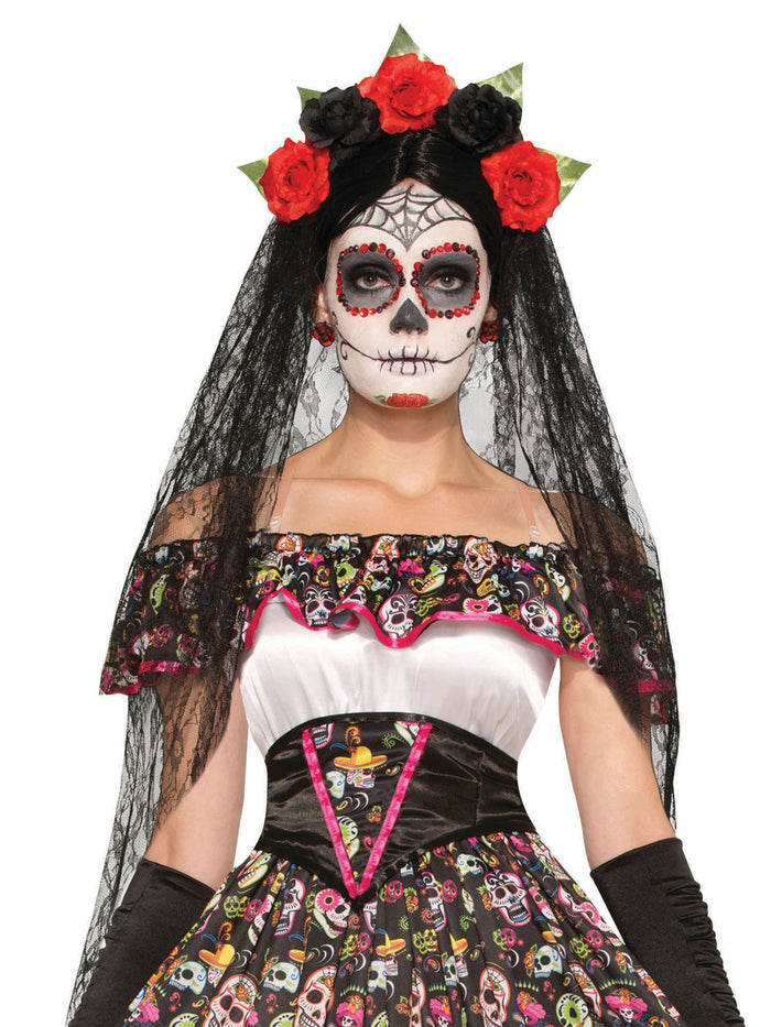 Day Of The Dead Veil Costume Accessory