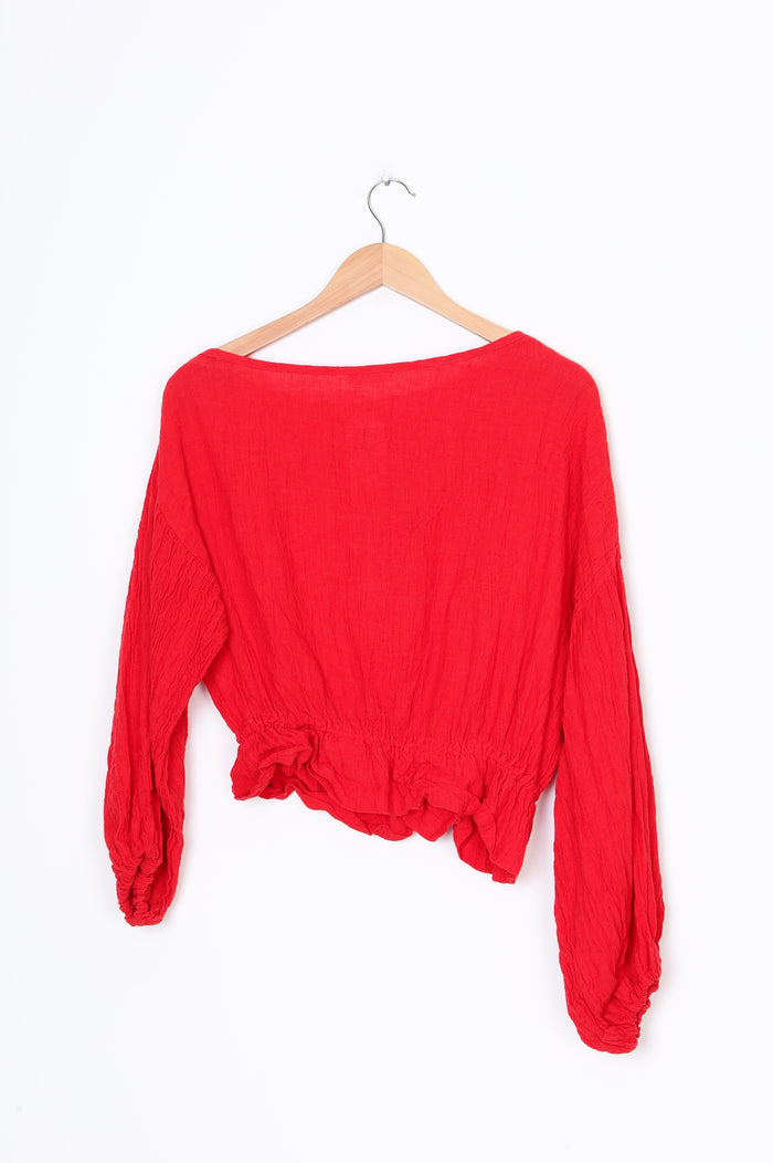 Dominique Healy Womens Red Top Size M