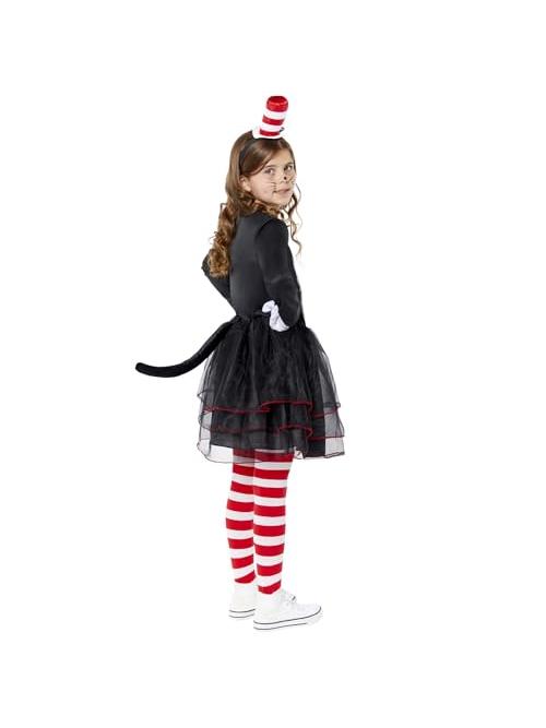 Dr Seuss Cat in the Hat Dress Costume, Girls