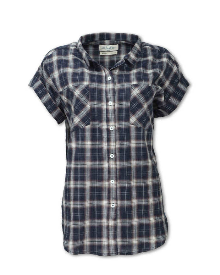 DROP SHOULDER PLAID SHIRT