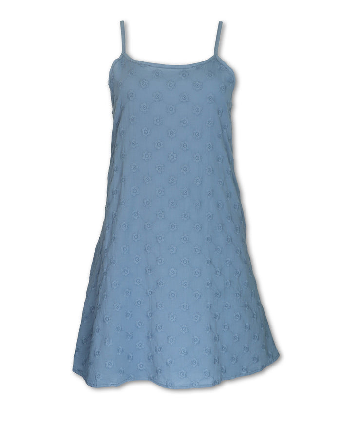 EMBROIDERED SLIP DRESS
