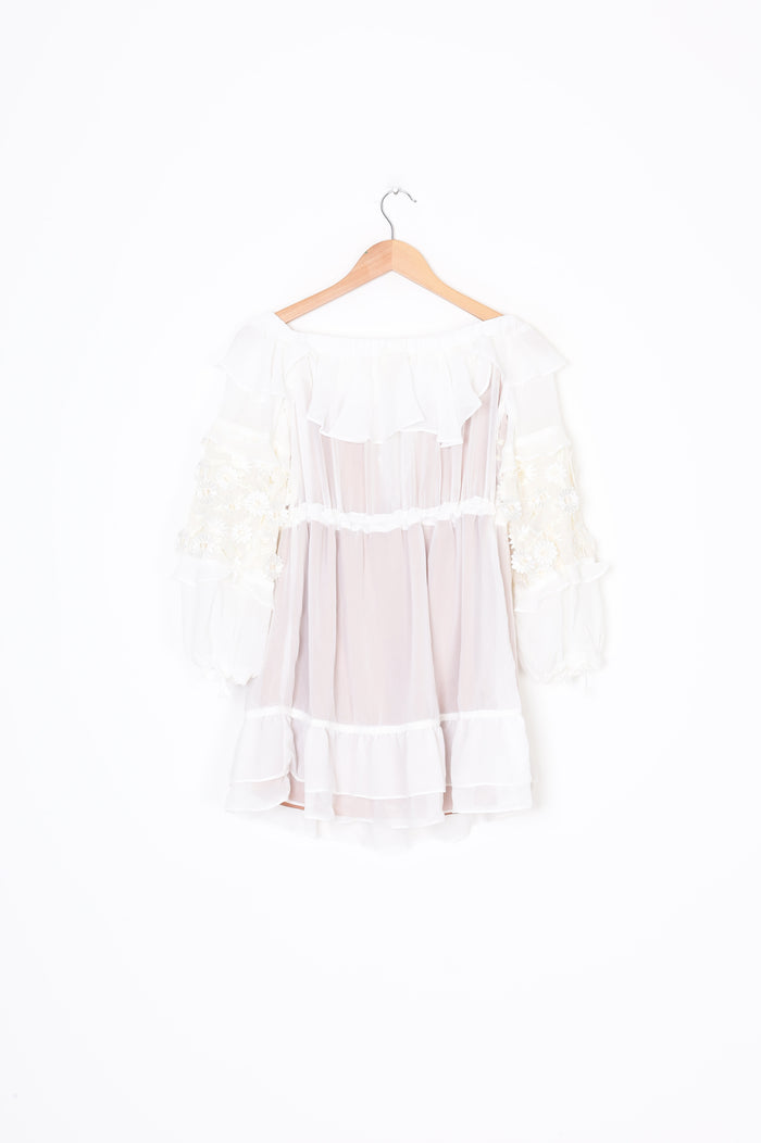 For Love & Lemons Womens White Dress Size M