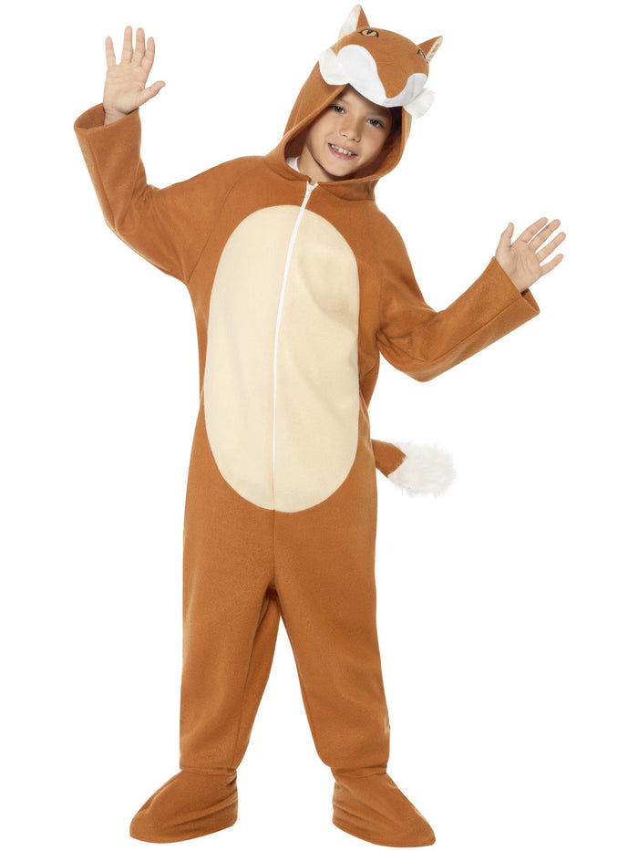 Fox Costume, Orange, with Hooded All in One & Tail