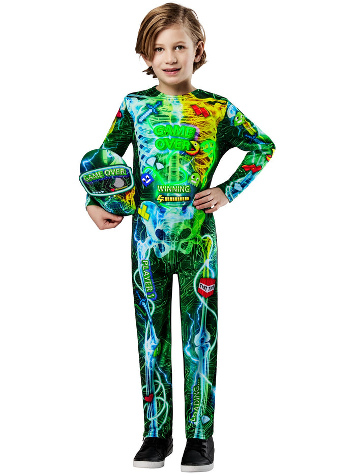 Gamer Skeleton Kids Costume