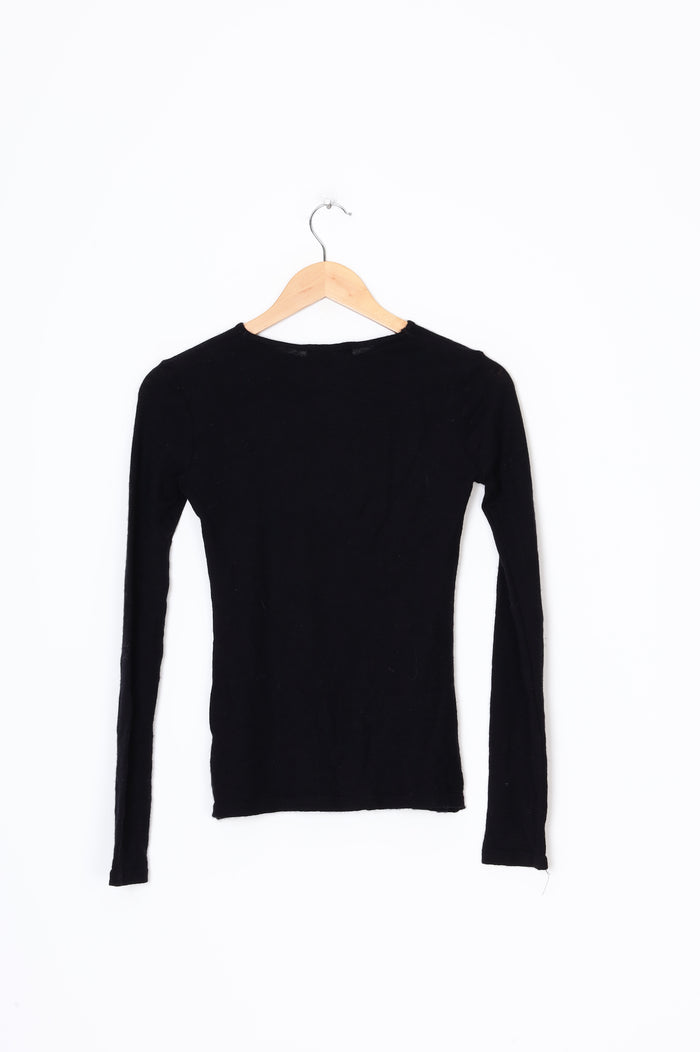 Glassons Womens Black Top Size 8