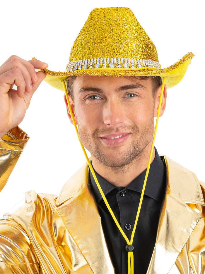 Gold Bling Rhinestone Cowboy Hat
