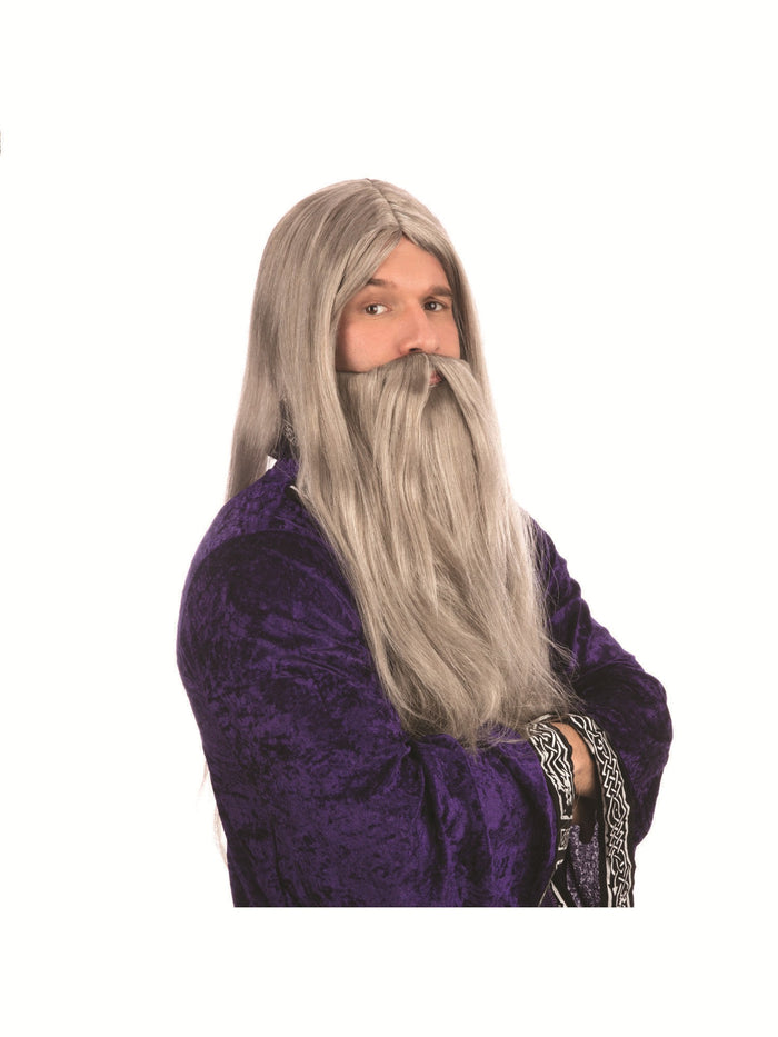 Grey Wizard Wig And Long Beard
