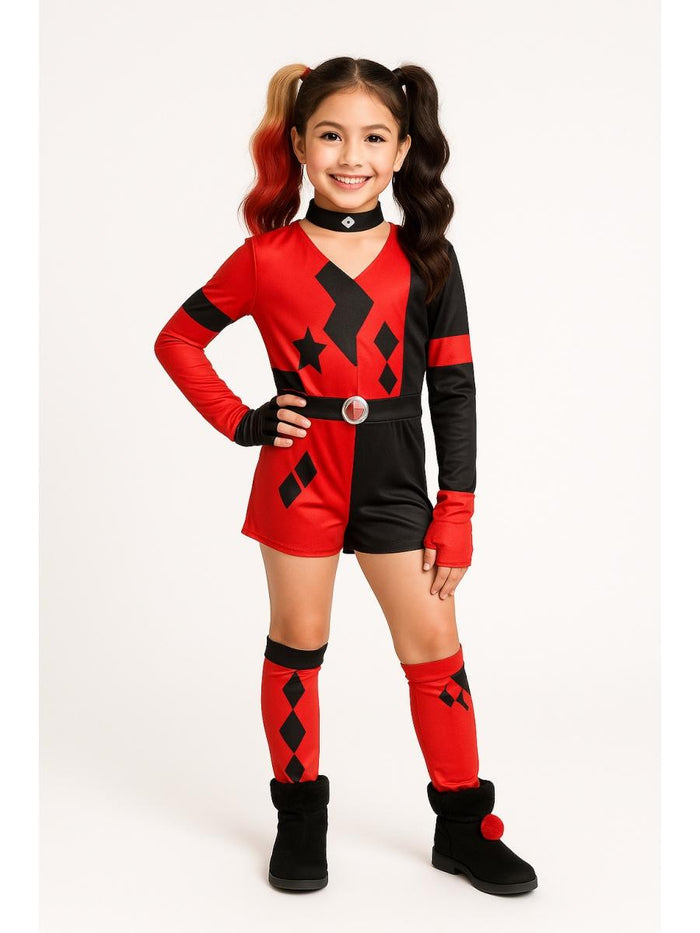 Harley Quinn Kids Girls Costume