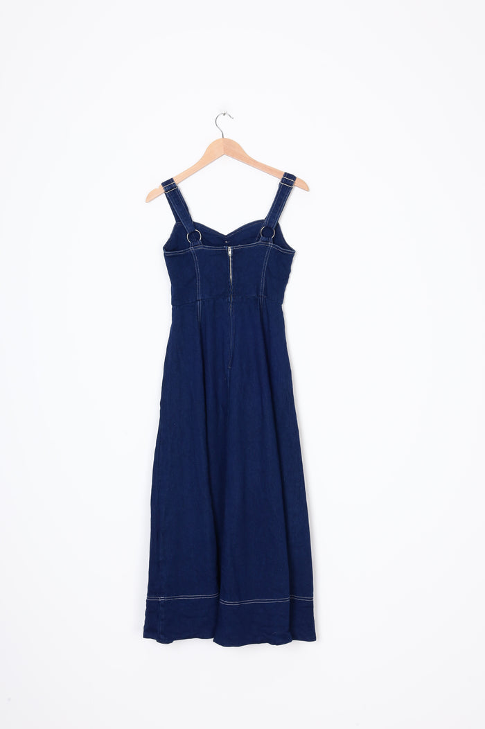 Indikah Womens Blue Dress Size 8