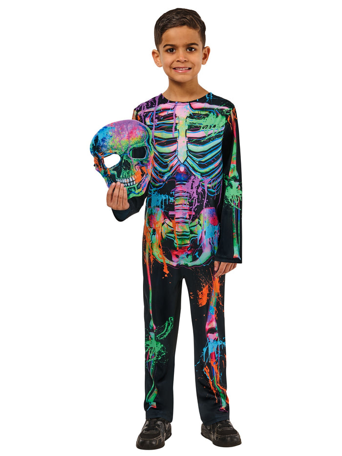 Kids Bonesky Graffiti Skeleton Costume