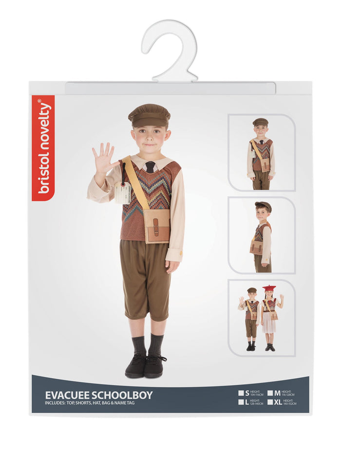 Kids Evacuee Schoolboy Costume