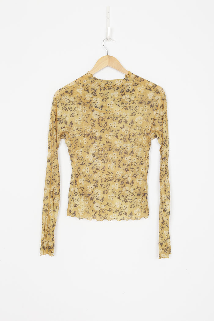 KNWLS Womens Yellow Top Size S