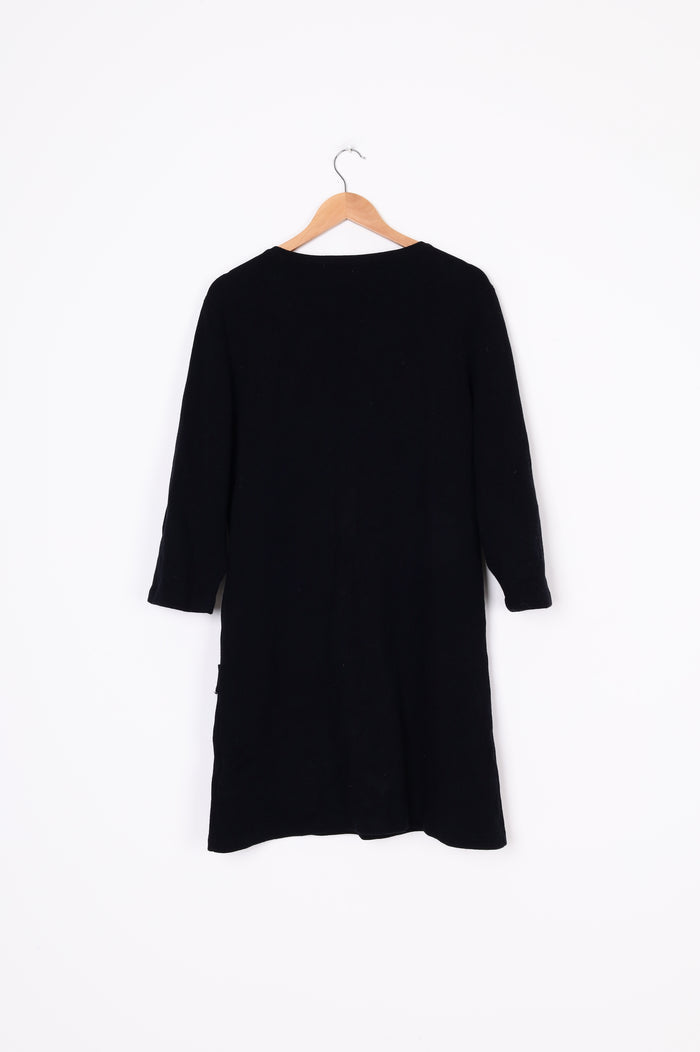 Laura Ashley Womens Black Dress Size L