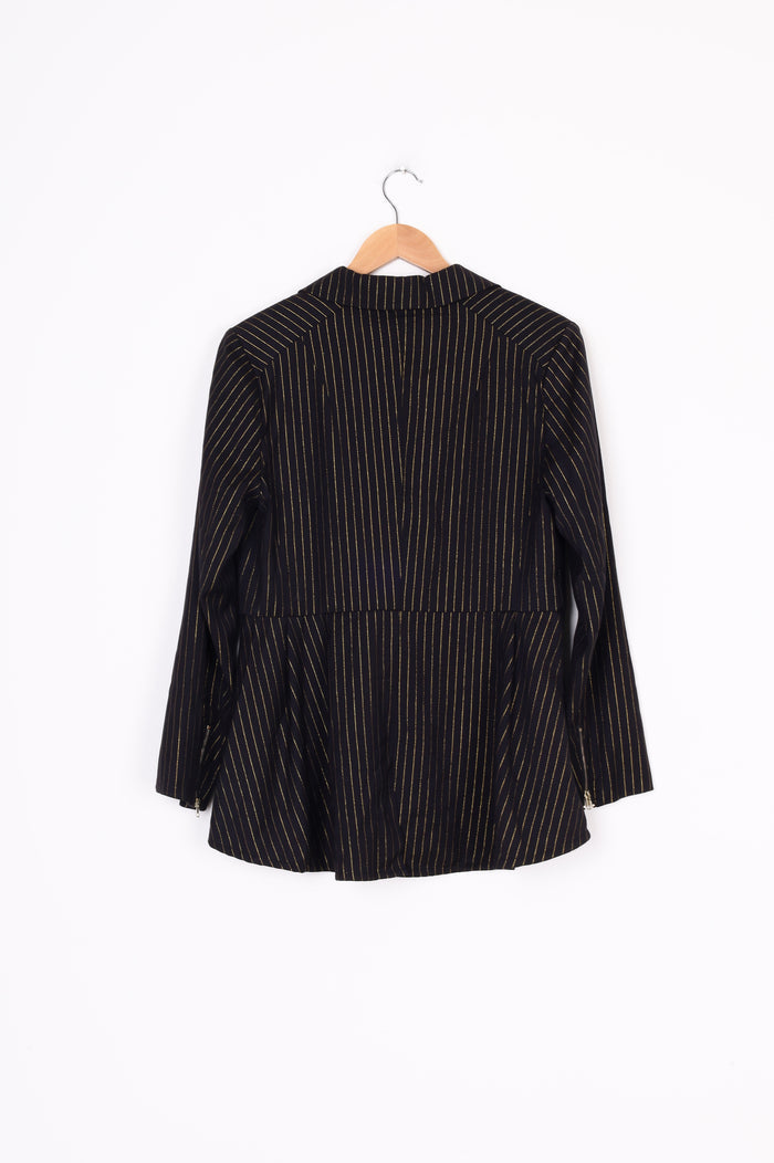 Loobies Story Womens Black Blazer Size 10