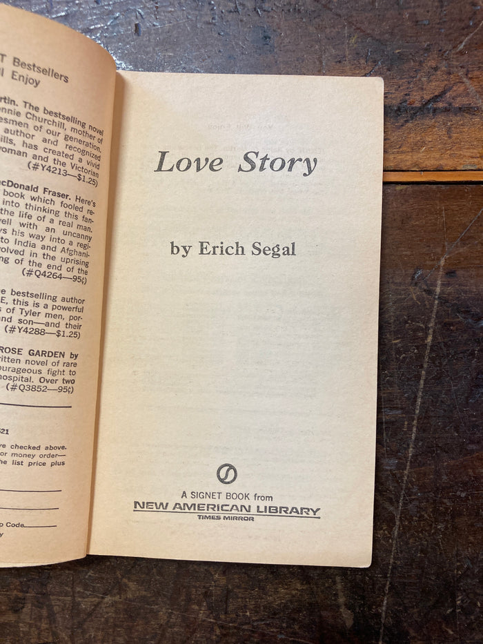 LOVE STORY by Erich Segal