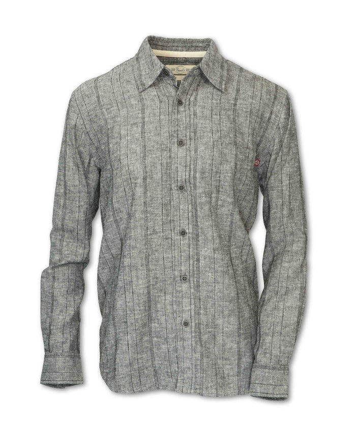MEN'S DOBBY HEMP BLEND BUTTON UP