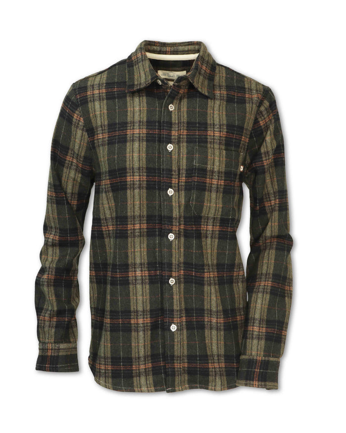 MEN'S HEAVYWEIGHT WOOL BLEND PLAID FLANNEL
