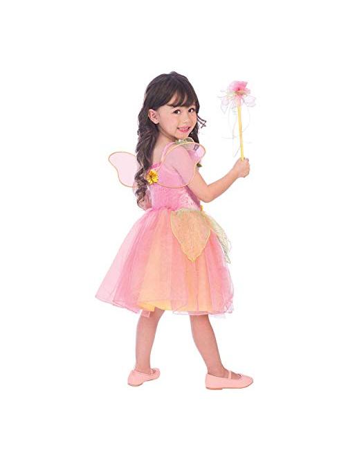 Peach Sorbet Girls Fairy Costume