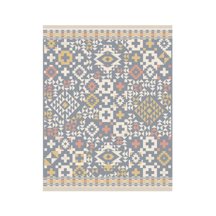 PENDLETON Fringed Organic Cotton Throw Blue Ridge