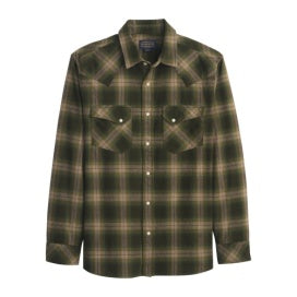 Pendleton Men's Wyatt Shirt in Olive Multi Plaid