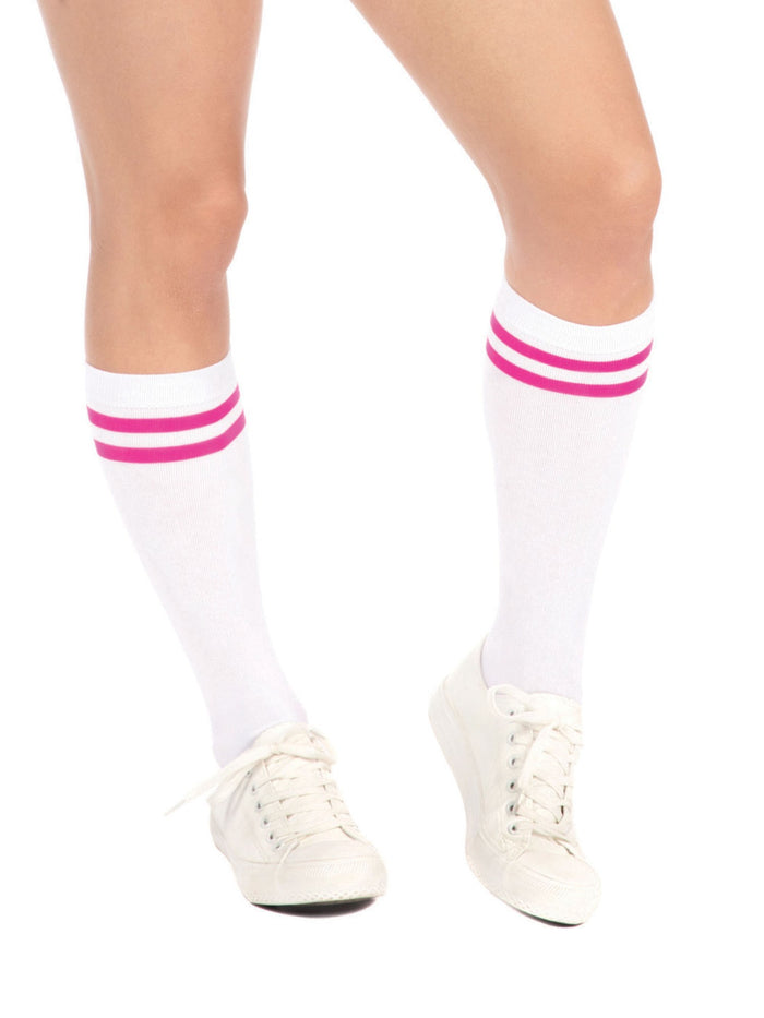 Pink Pink Neon Tube Socks