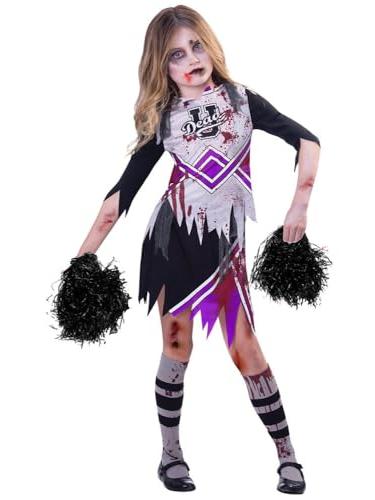 Purple Zombie Cheerleader Costume