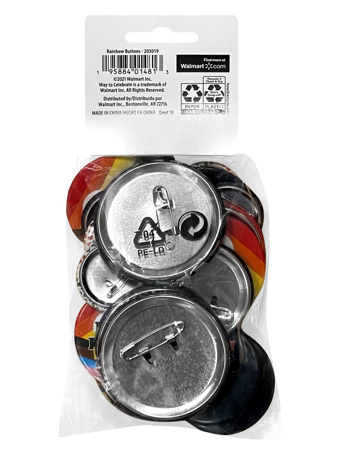 Rainbow Badges pack of 24