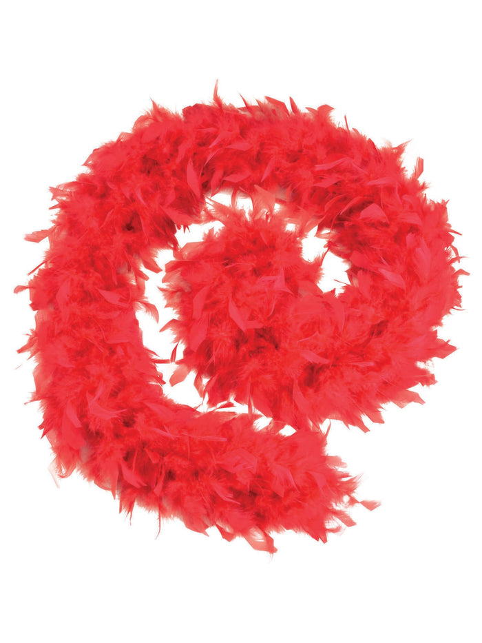 Red Feather Boa Costume Accessory
