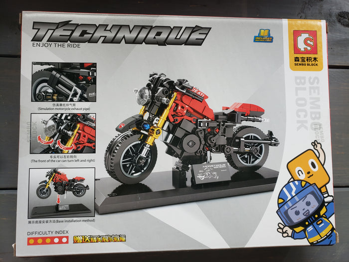 Red Motorcycle building blocks