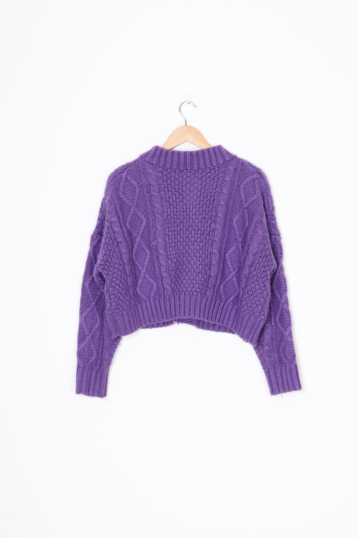 Sarebon Womens Purple Cardigan Size M