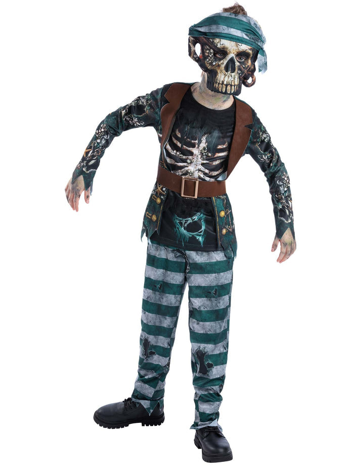 Skeleton Pirate Kids Deck Hand Costume