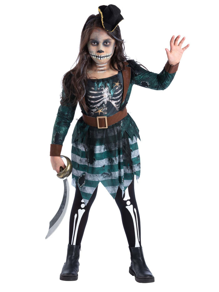 Skeleton Pirate Maiden Girls Costume