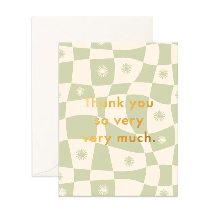 Thank You Sage Warp Greeting Card