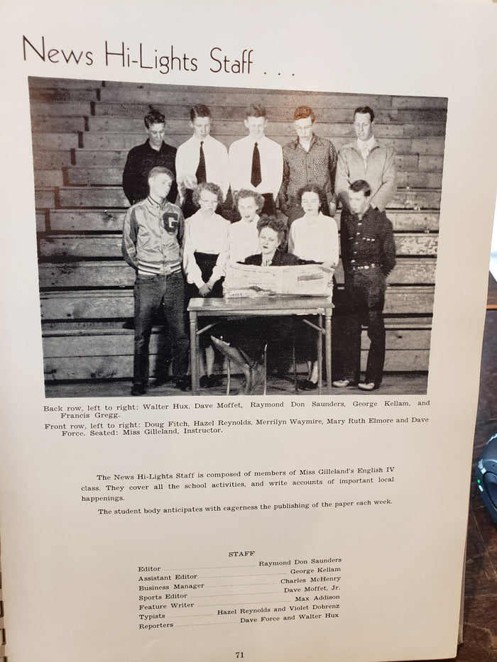 The 1950 CAMEL yearbook Campbell County High School, Gillette WY