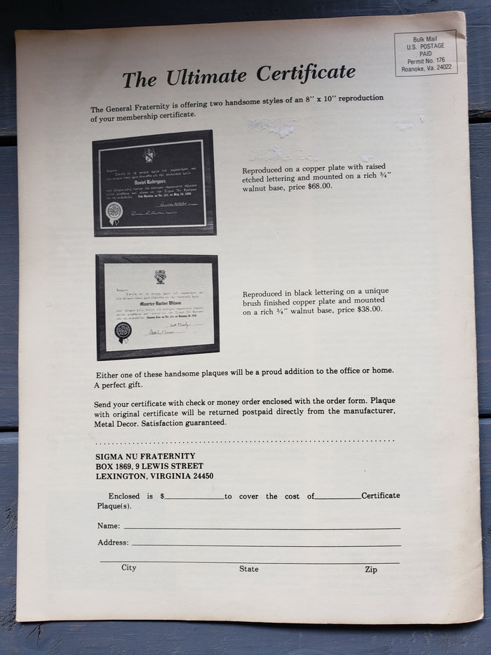 The Delta of Sigma Nu Winter 1983 issue