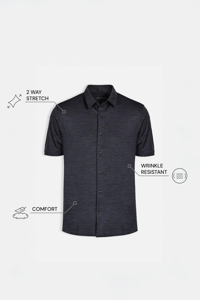 THE EVERYDAY - MELANGE SHIRT - BLACK MELANGE