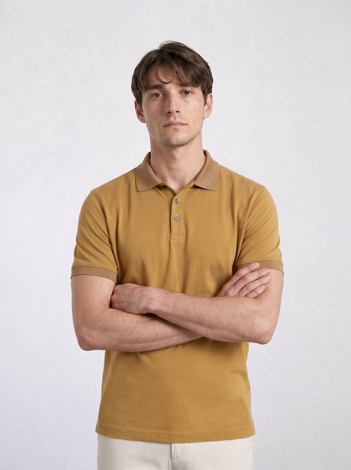 THE PIQUÉ FLEX - REGULAR POLO - CIGAR