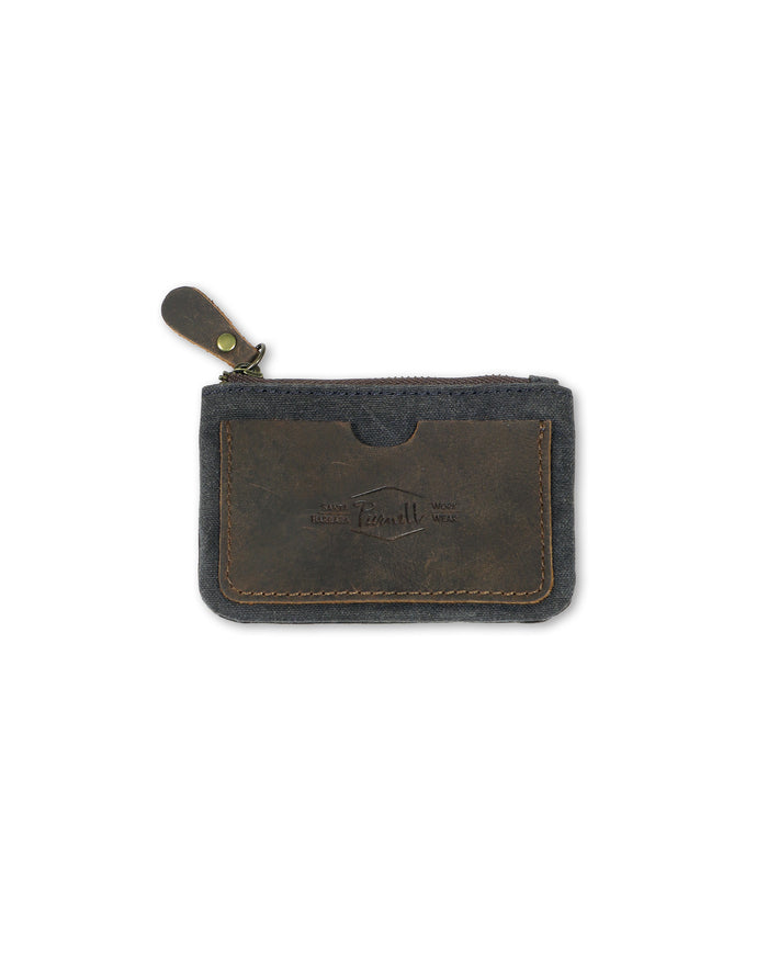 WAXED CANVAS ZIPPERED CARD HOLDER