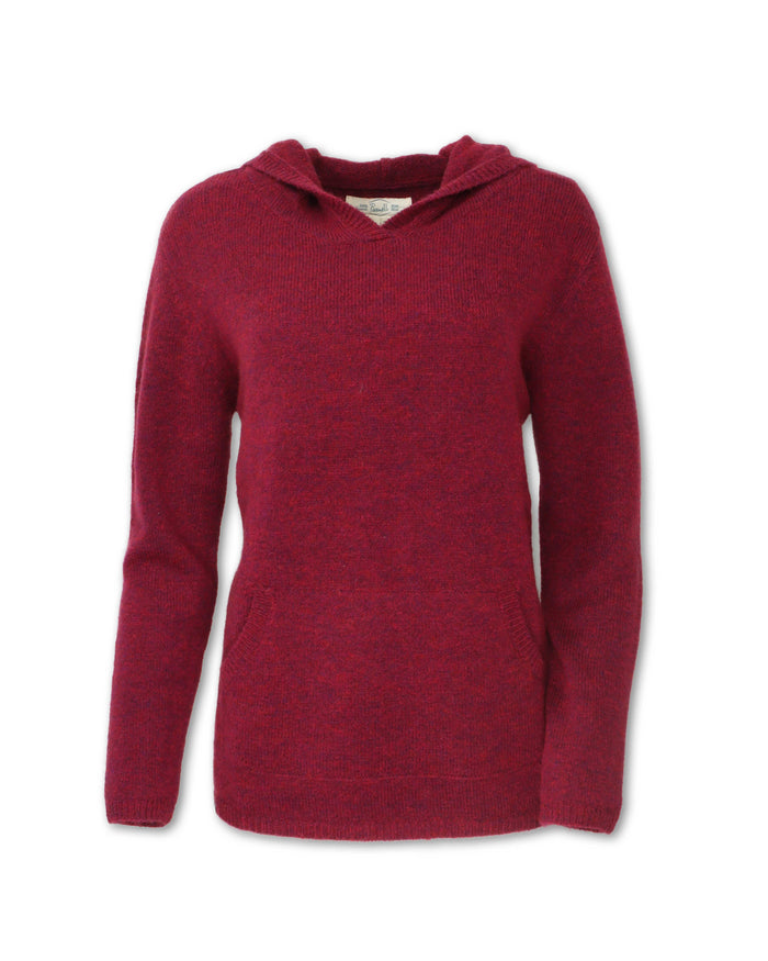 WOMEN'S MOHAIR BLEND SWEATER HOODIE