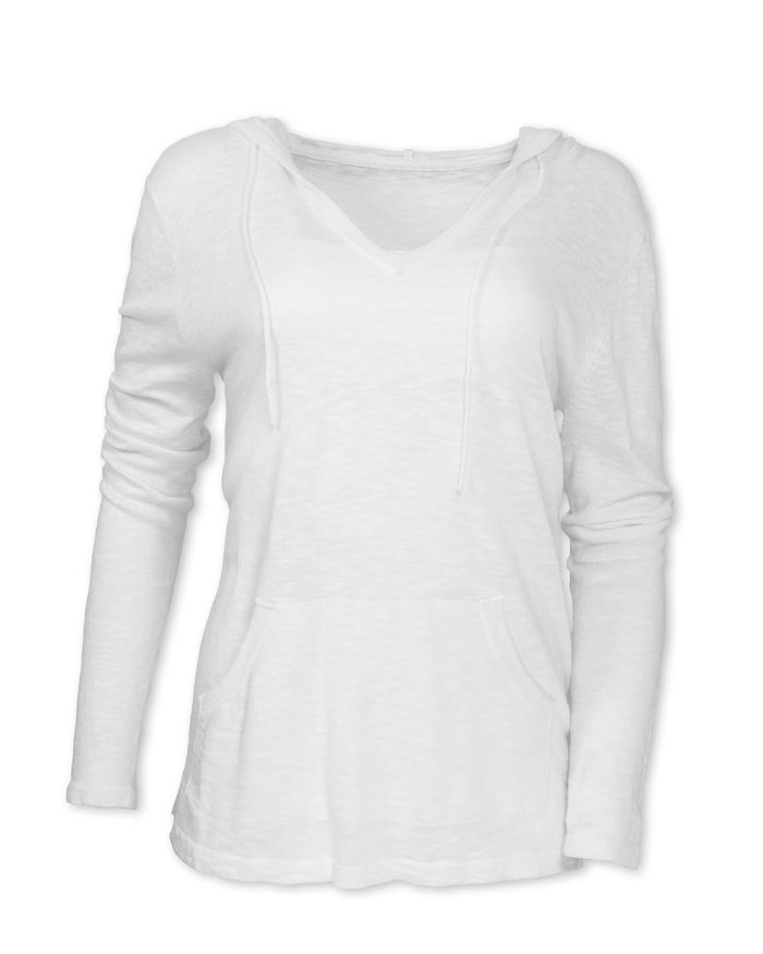 WOMEN'S SLUB COTTON BLEND KNIT PULLOVER
