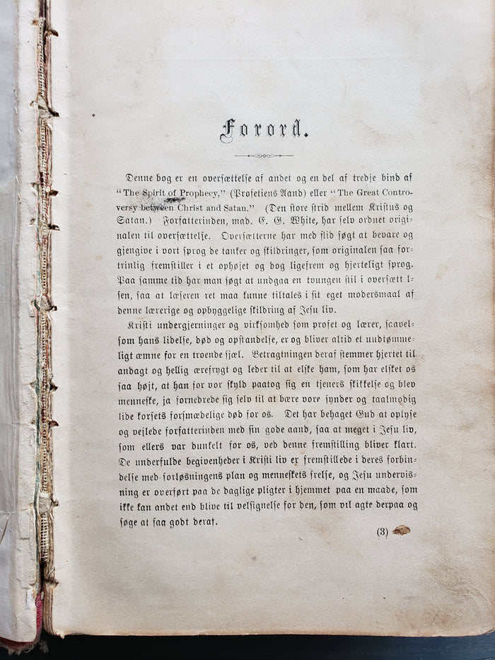 (1888) Life Of Christ - Danish (Kristi Liv) By E. G. White