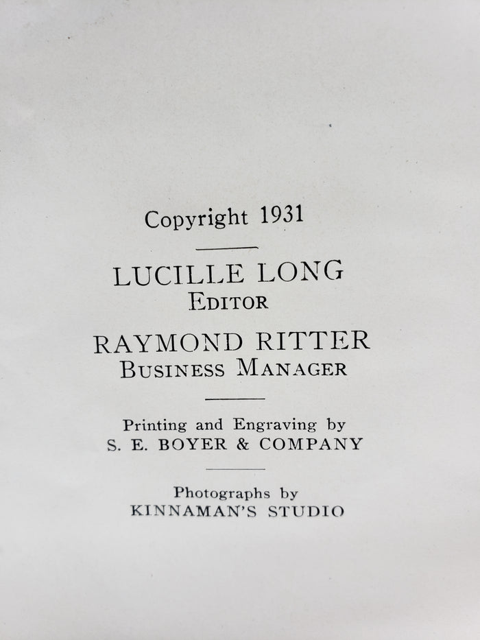 1931 CAMEL yearbook Campbell County High School Gillette Wyoming