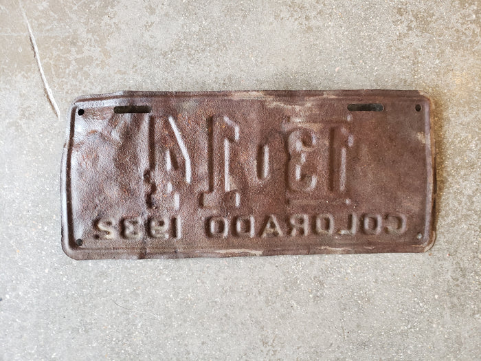 1932 Colorado license plate number 13 14