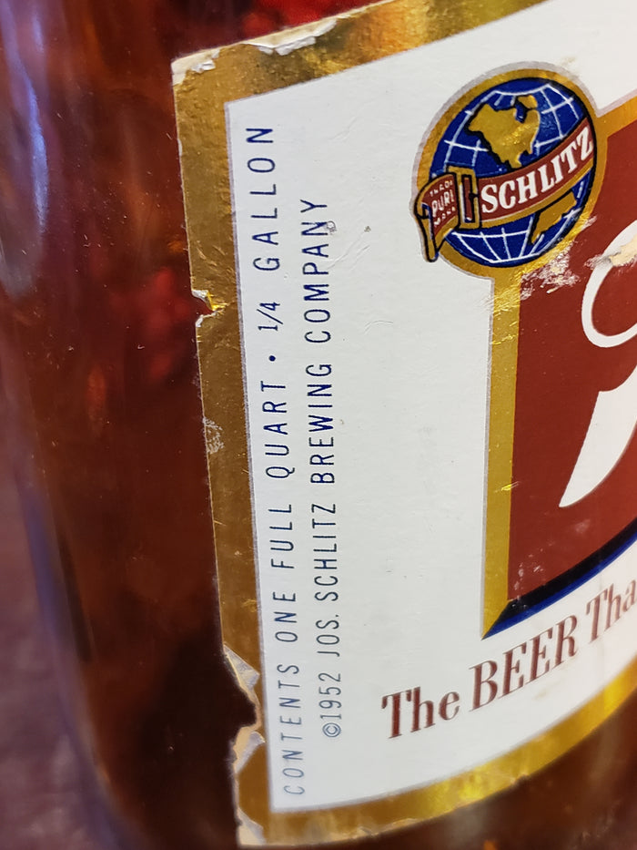 1952 Schlitz one quart bottle